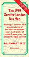 The 1970 Greater London Bus Map Second Edition